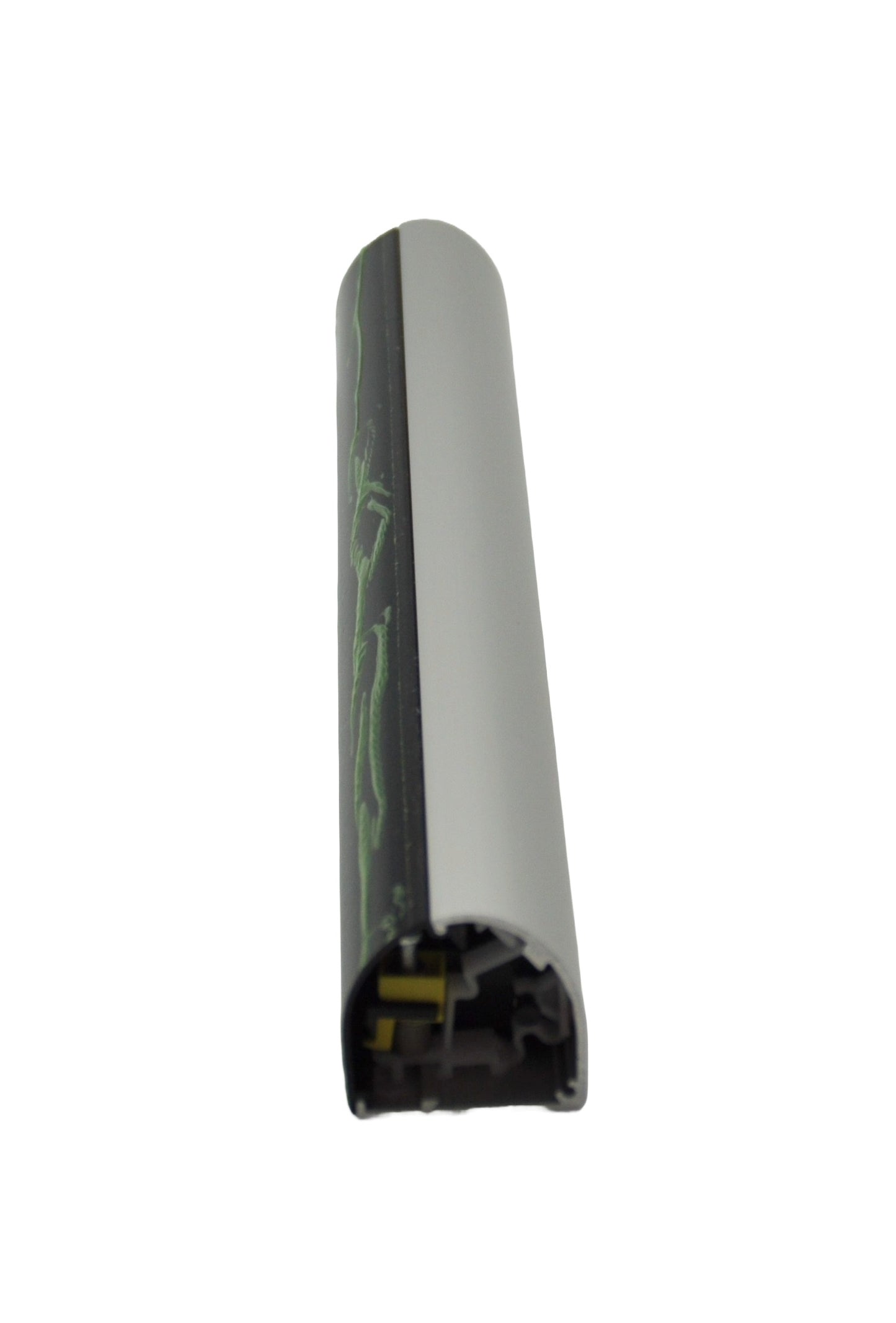 Side view showing the front and rear of a BEA 360mm Safety sensor on a white background.