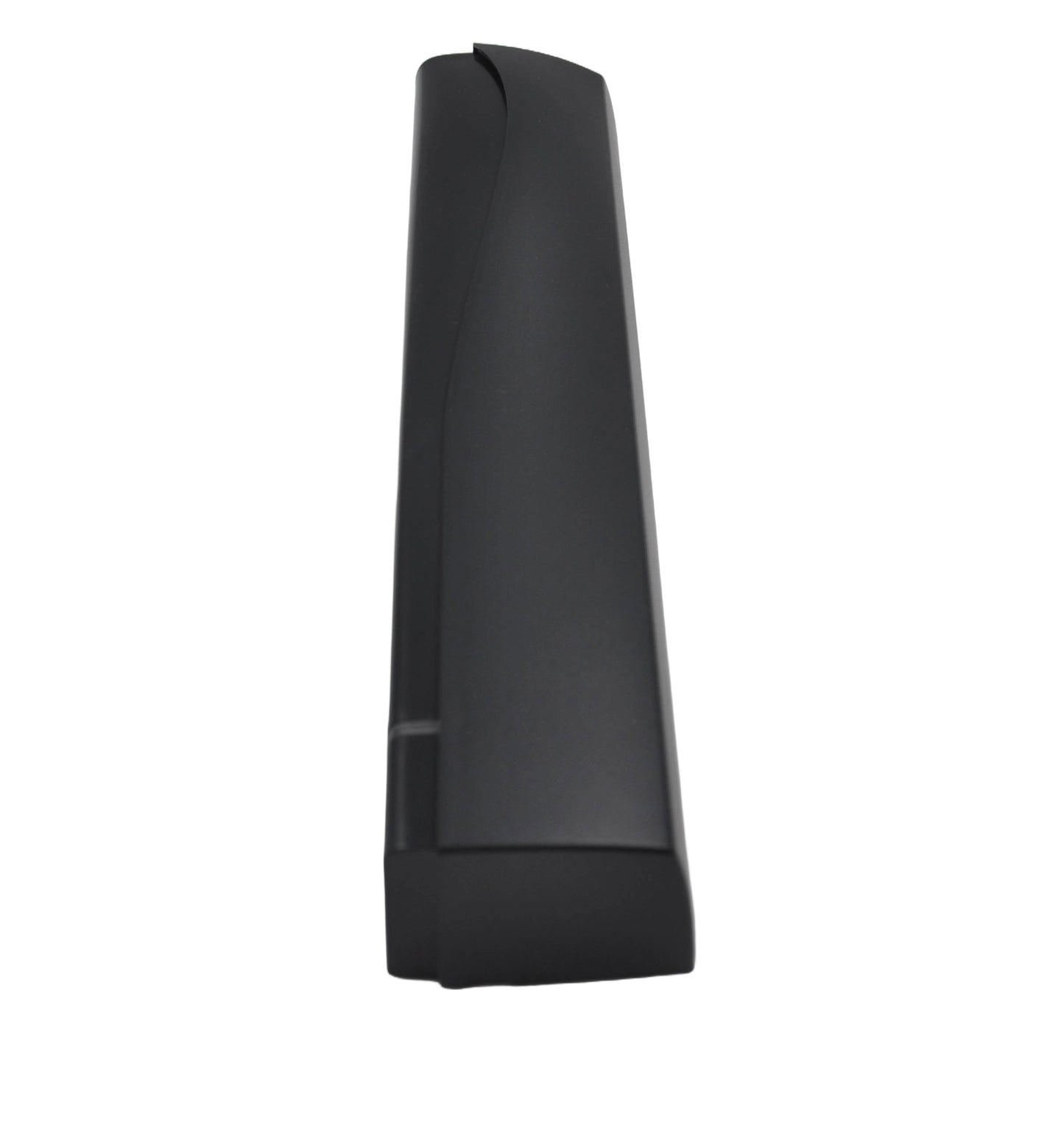 A side view of a BEA VIO-ST Active Infrared Presence Safety Sensor, black in colour. On a white background.