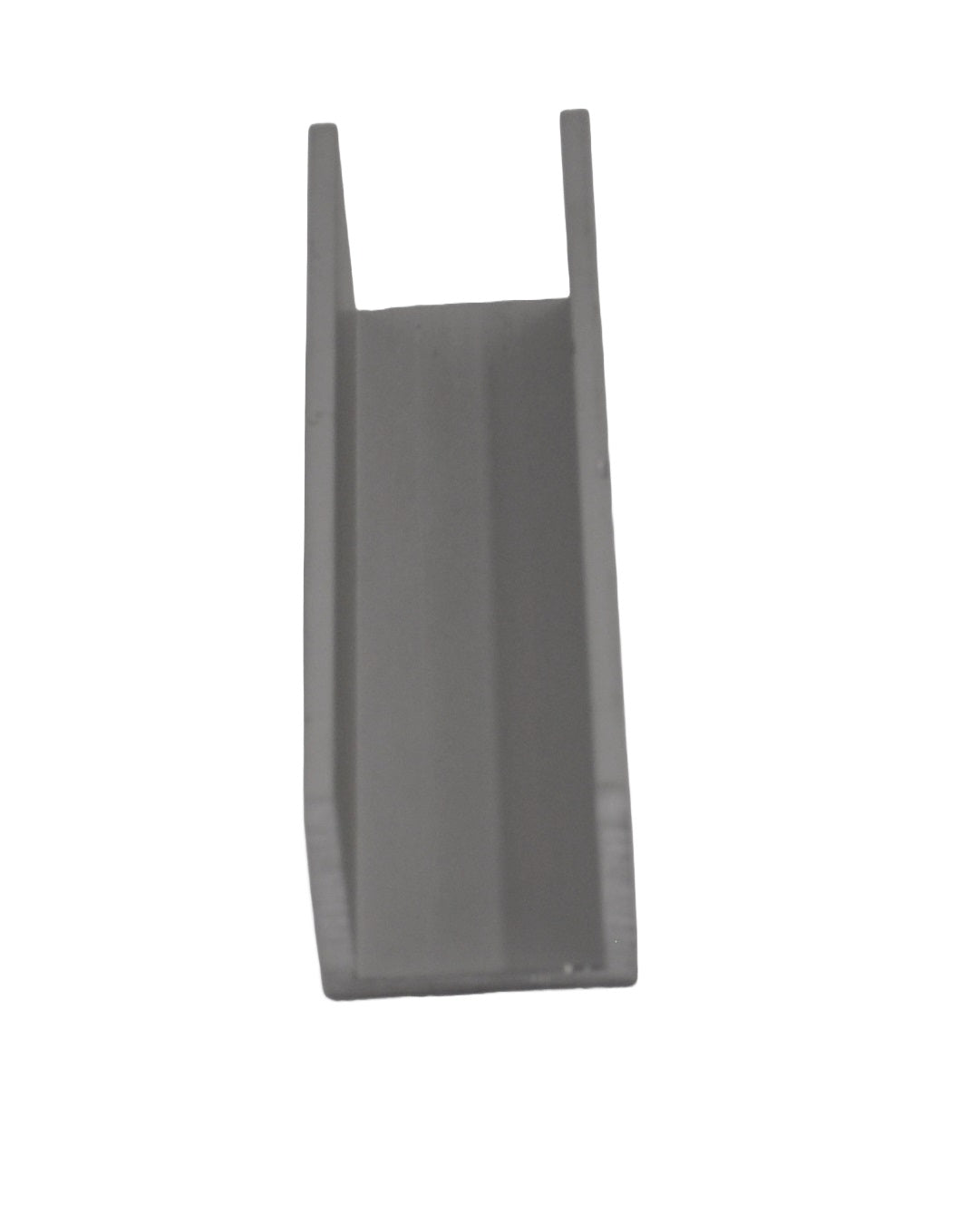 A top side view of a Rectangular metal bracket on a white background