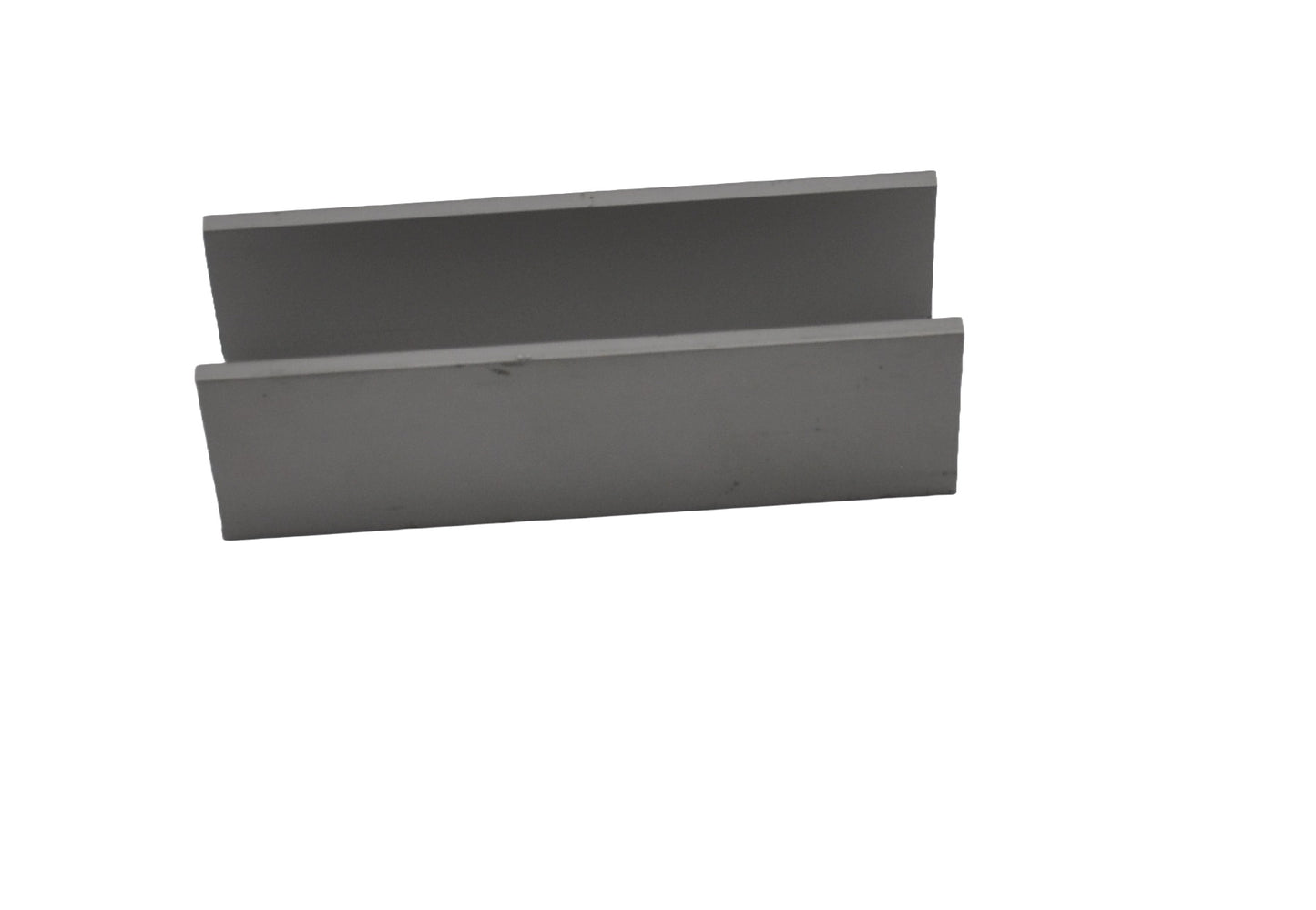 A top view of a Rectangular metal bracket on a white background