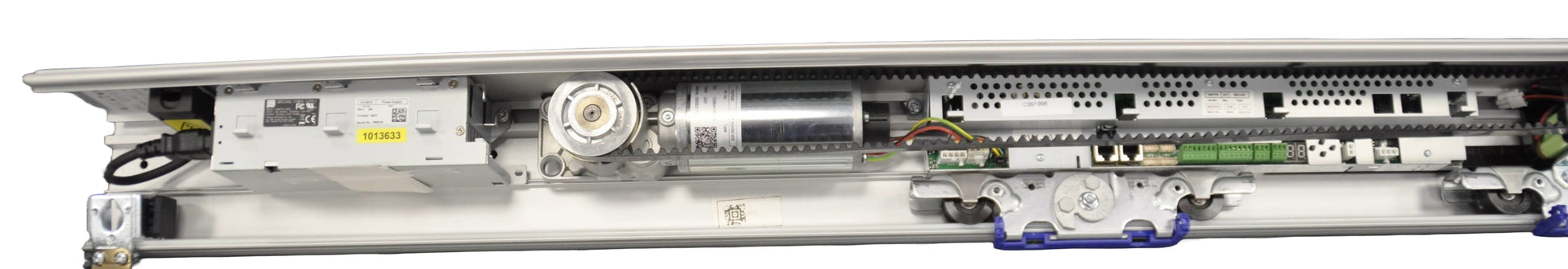 ASSA ABLOY / Besam SL500 - Automatic Sliding Door Operator Kit, showing the components and installation hardware.