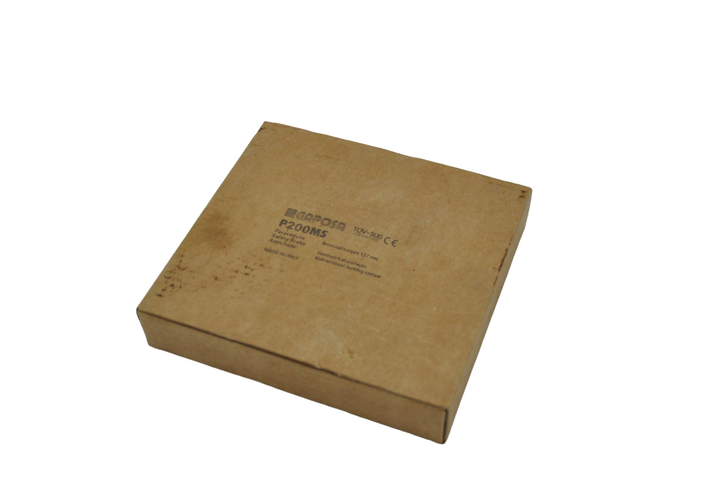 A square cardboard box on a white background