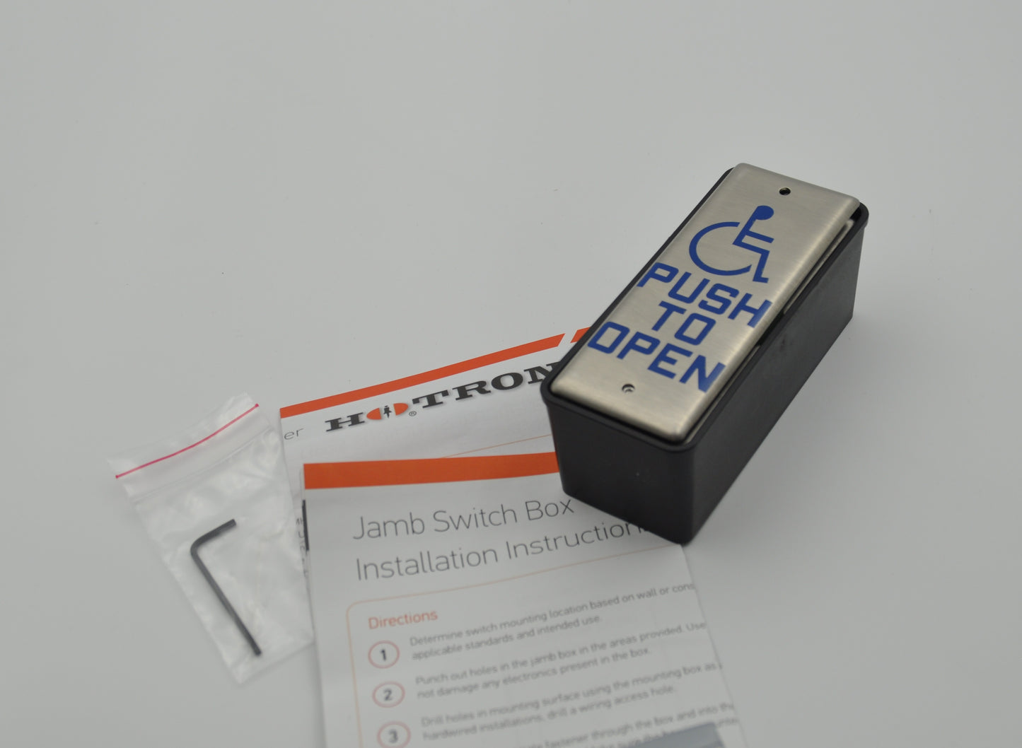 Larco Slimline Wireless Jamb Push Plate Switch