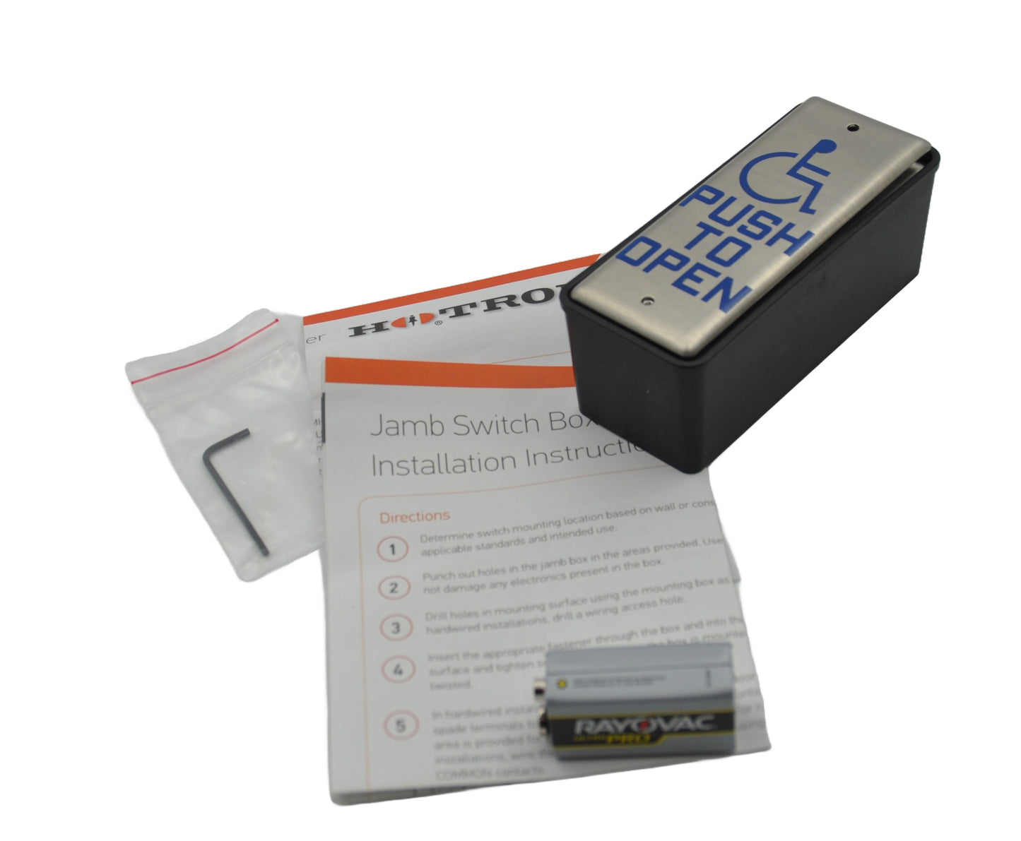 Larco Slimline Wireless Jamb Push Plate Switch
