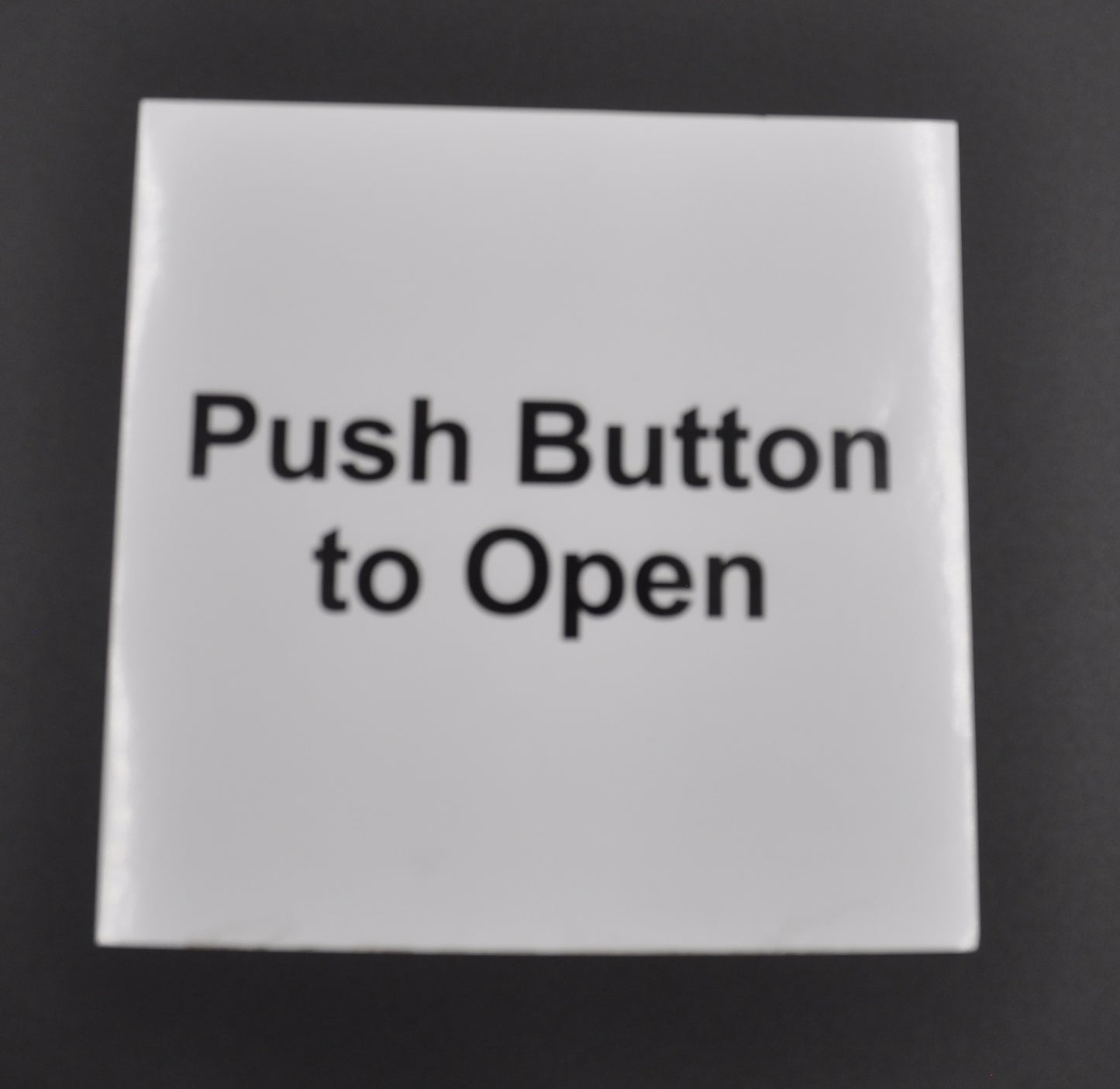 Push Button to Open - Automatic door Sticker