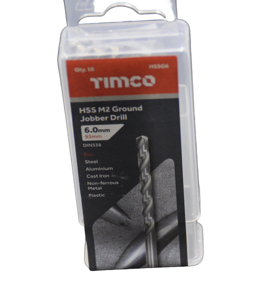 6mm Ground Jobber Drill Bits