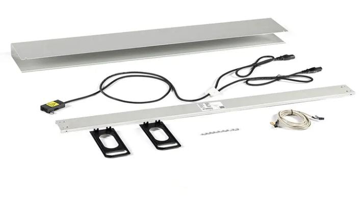 Assa Abloy - Cover middle piece kit for SW300 consisting of wires , cover and fixings, on a white background.
