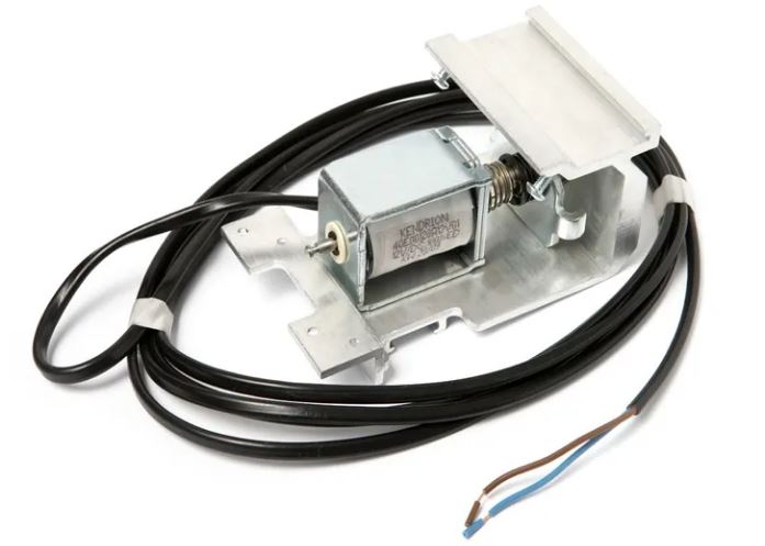 EMSL  UniSlide Electro mechanical lock LDP, with black wire on a white background.