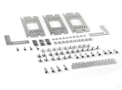 Assa Abloy - MUK Bracket Kit consisting of Metal brackets and fasteners on a white background.
