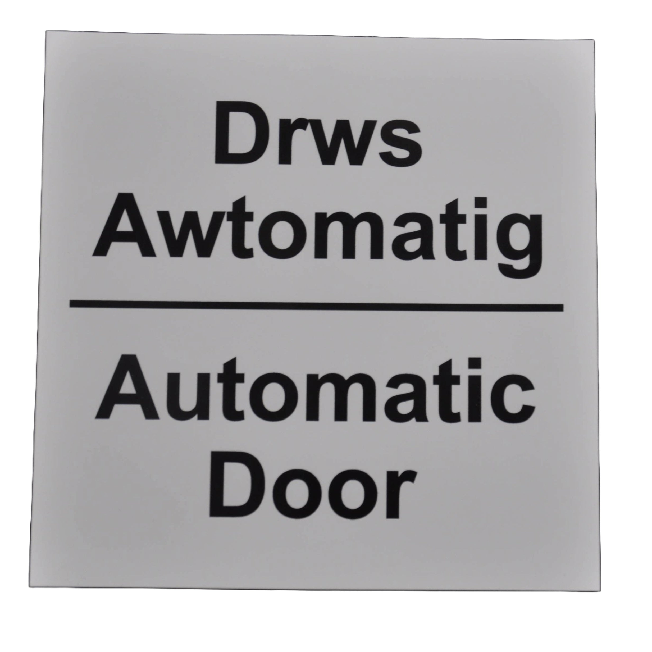 Automatic Door Sign – Self-Adhesive (Welsh Dual Language) - Drws Awtom ...