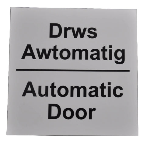 Automatic Door Sign – Self-Adhesive (Welsh Dual Language) - Drws Awtom ...