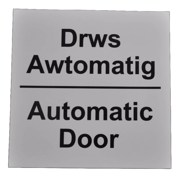 Automatic Door Sign – Self-Adhesive (Welsh Dual Language) - Drws Awtom ...