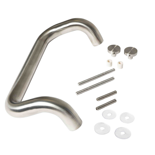 "D Cranked Handle - 300mm Fixing Centres x 32mm Diameter