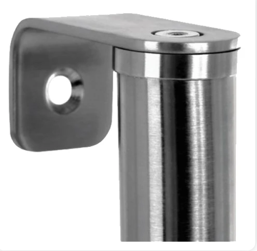 Straight Bracket Pole Handles Back to Back - 2500mm x 38mm Diameter Full Height