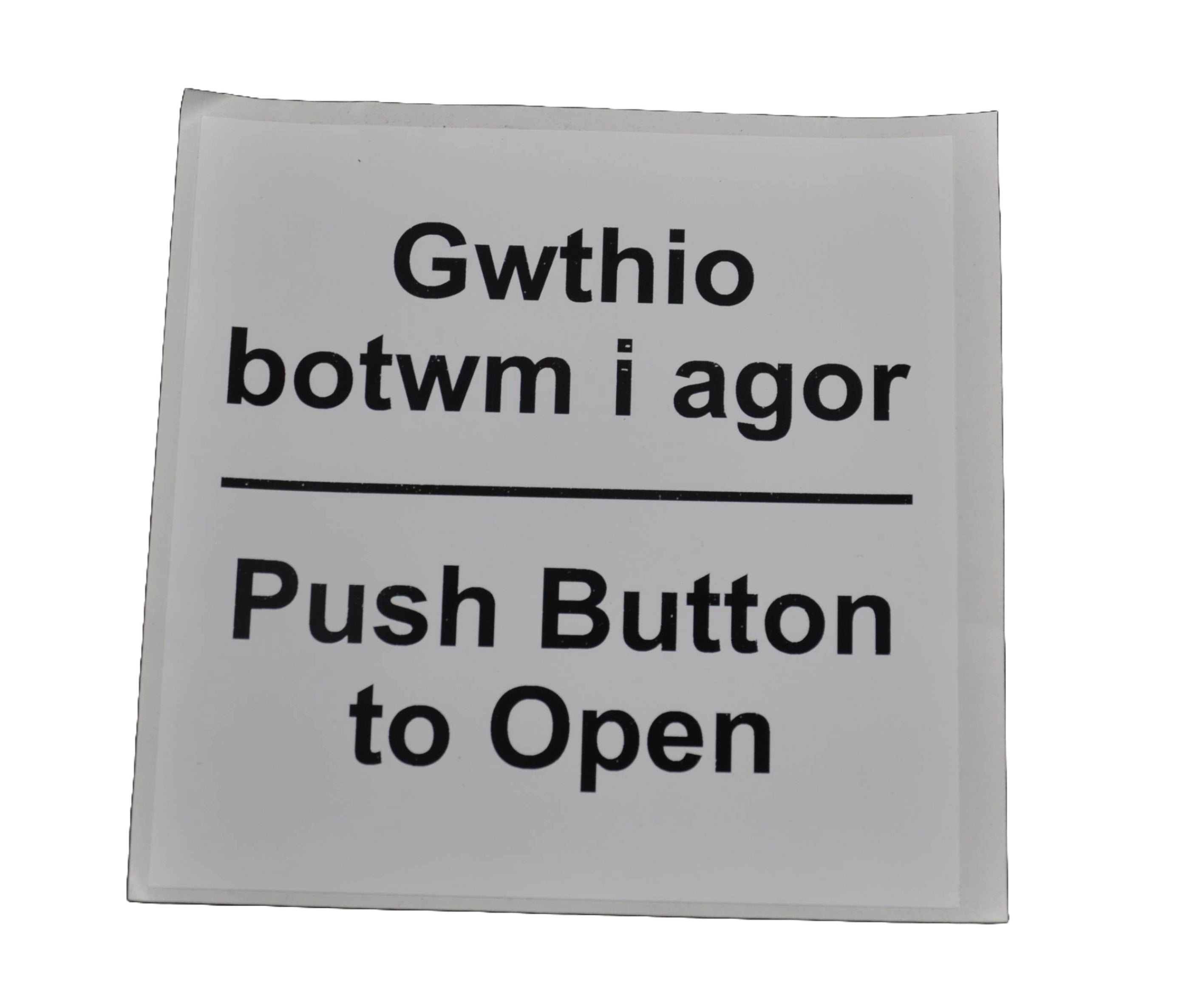 Open Sign Language Button Push Button to Open Bi Lingual Signage – Automagic Doors Ltd