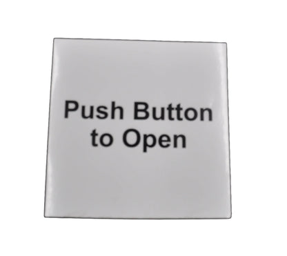 Push Button to Open - Automatic door Sticker