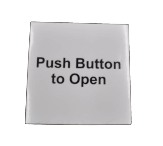 Push Button to Open - Automatic door Sticker