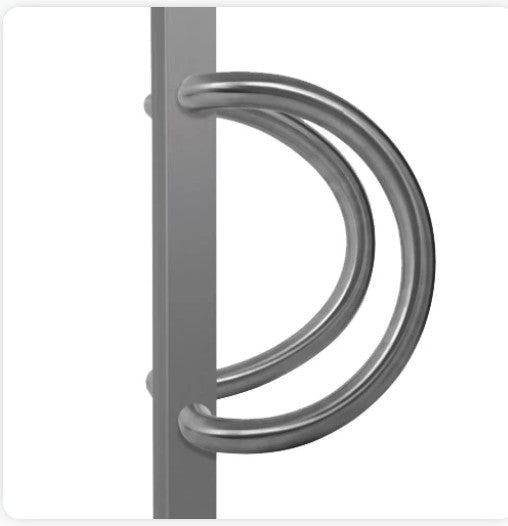 Semi Circular Handles Back to Back - 300mm Fixing Centres x 32mm Diameter